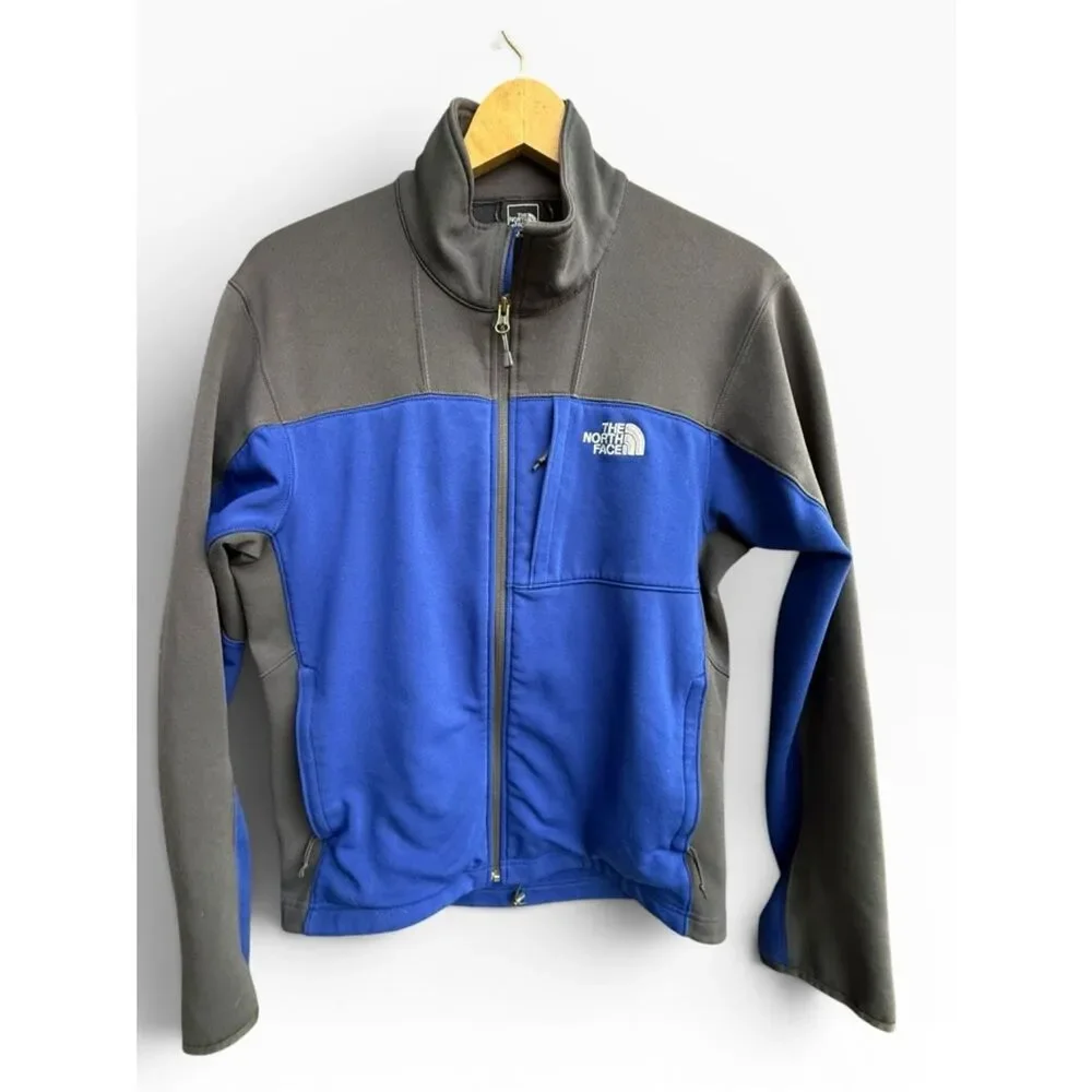 The North Face Jacket Men’s Medium Blue Fleece Full Zip Outdoor Work